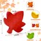 4 PCS Wooden Fall Maple Leaf Table Decor – Farmhouse Autumn Harvest Decorations for Thanksgiving Centerpiece, Tiered Tray, Mantel, Shelf, Office, Kitchen & Home Seasonal Decor Signs